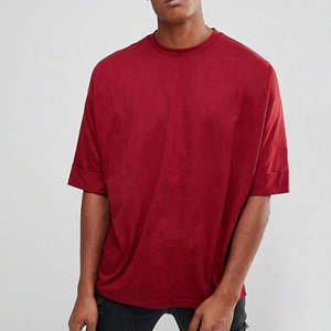 Camiseta de algodón 100% para hombre, estilo urbano, casual, de fabricante, de peso pesado, lisa, con hombros caídos, oversize - Product Image 1