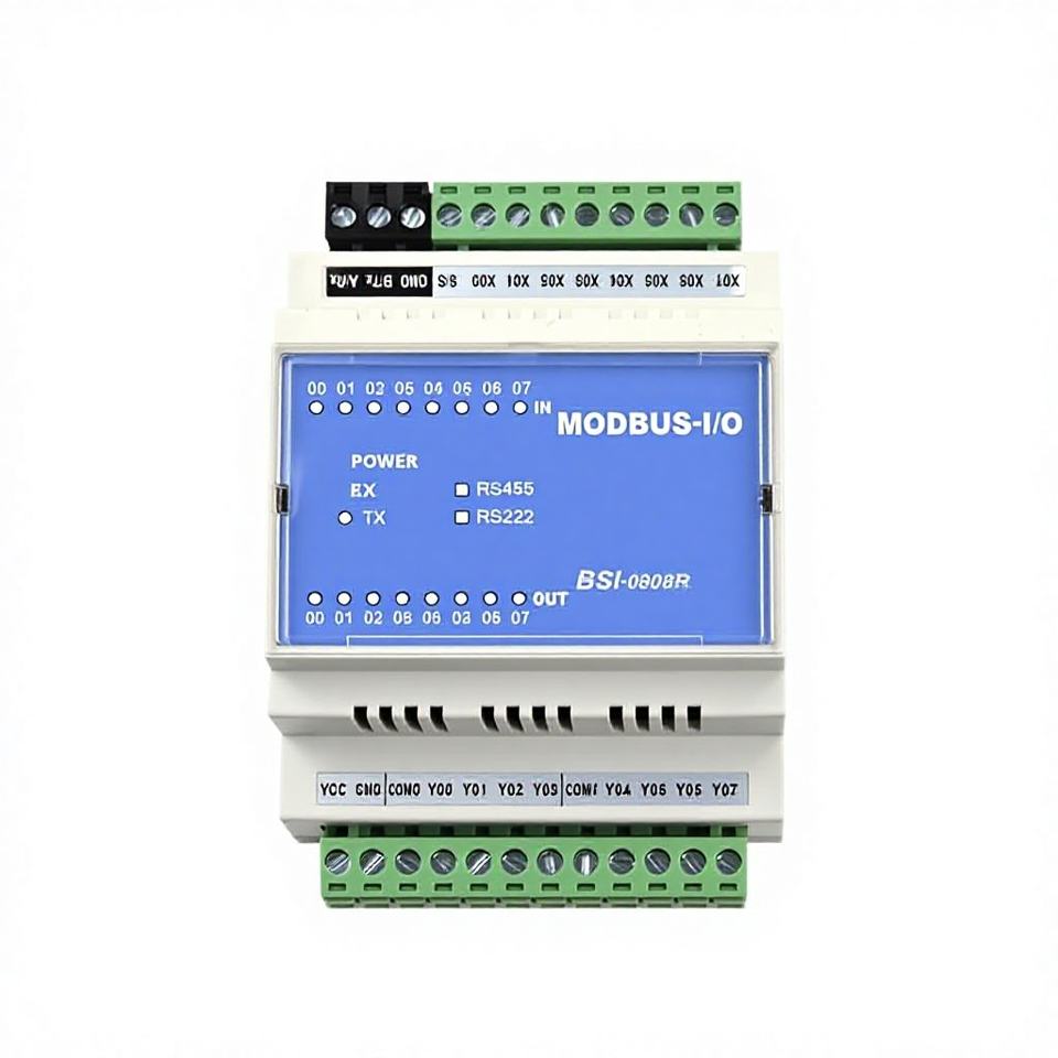 Modbus Protocol Remote Serial Port to IO Module 8 Input 8 Output Relay ...