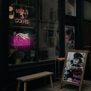 Nail salon neon LED wall decoration light USB powered nail salon shop window <b>sign</b> ambient light indicator light luminous <b>sign</b> - Product Image 5