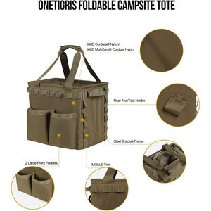 Bolsa de Transporte Táctica Plegable de 25L para Campamento, Viajes, Picnic, Organizador de Maletero, Bolsa de Almacenamiento para Campamento - Product Image 2