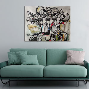 Disegno popolare moderno grandi occhi ragazze puro dipinto a mano pittura su tela ad olio <span class=keywords><strong>surrealismo</strong></span> e modernismo per la decorazione di Hotel Boutique - Product Image 6