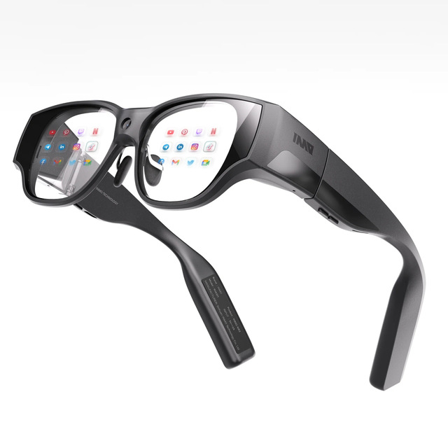 Smart AR Glasses ABS Material Dual-Eye Full-Color 1080P Light-Waveguide 120Hz High Refresh Rate Giant HD Screen