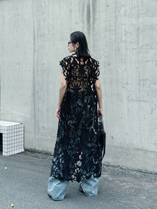 Autunno estate Trendy unico Sexy senza maniche top lunghi larghi abiti da donna alla moda - Product Image 5