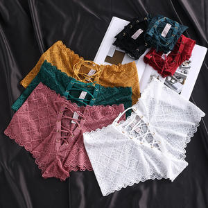 <span class=keywords><strong>Tanga</strong></span> Ropa iç seksi çapraz bandaj günaha külot kadın orta bel külot artı boyutu dantel iç çamaşırı oymak - Product Image 2