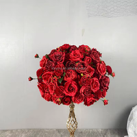 Boule de fleurs artificielle réaliste DKB, blanche, luxueuse et colorée, en soie et mousse PE, imperméable, pour mariage, fête des mères, décoration, roses pour bébé