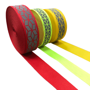 Groene Reflecterende Eco-Vriendelijke Polyester <span class=keywords><strong>Webbing</strong></span> Lint Ruit Naai-Op Stof Trim Strip Voor Kleding Diy Ambachten Huisdier Kragen - Product Image 1
