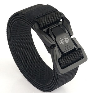 Ceinture tactique <span class=keywords><strong>à</strong></span> boucle en plastique pour hommes Ceinture élastique en nylon tissé Ceinture sport décontractée en tissu <span class=keywords><strong>à</strong></span> dégagement rapide - Product Image 5