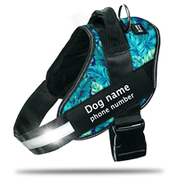 Harnais tactique pour chien avec informations personnalisées, accessoires réfléchissants de sécurité, ensemble harnais et laisse pour chiot, fabrication