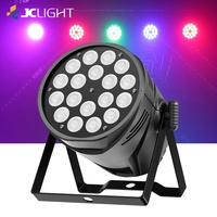 Luz LED Par 18x10w RGBW 4en1, Luces LED Par Can para Bodas, Fiestas, Iluminación de Escenario DMX Parled