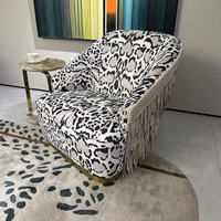 Meubles de salon de style moderne, adaptés à l'hôtel et à la maison, fauteuils en cuir italien de luxe