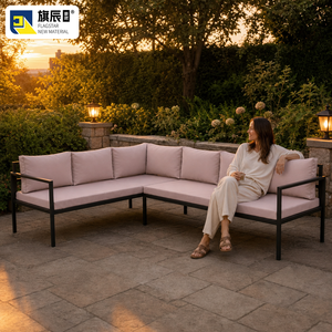 Conjunto Modular de Muebles de Jardín en Forma de L con Cojines Impermeables, para Patio y Parque, Modelo QF-17, Transforma un Patio Vacío en un Espacio Cálido - Product Image 4