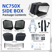 Sacoche arrière rigide pour moto Honda NC750X, valise latérale, coffre de rangement pour motos, vente en gros directe usine