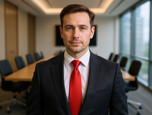 Cravatta con cerniera rosso vivo 7,5 cm x 35 cm, pre-annodata, formale, in poliestere resistente - Product Image 2