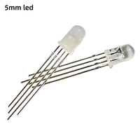LED RVB adressable pleine couleur 5V F5 WS2811 WS2812 à trou traversant, 5 mm, clignotante, 0,2 W, diode LED DIP