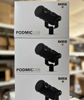 RODE PodMic USB Mikrofon Dinamis Dual-Connect dengan Output Headphone Terintegrasi, Kontrol Volume, dan Pemantauan Tanpa Latensi