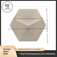 Pot Bunga Dinding Poligon Geometris Gaya Sederhana Modern, Ramah Lingkungan, Biodegradable, Tahan Lama, Bahan PLA Multi-gaya, Cetak 3D