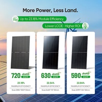 Panel Surya 700W 800W 900W 1000W Dual Glass Bifacial Monocrystalline Tipe N Kit Panel Surya Daya Tinggi untuk Rumah