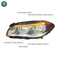 YU GUANG pour BMW F18 F10 528i 2010-2017 – Phares avant LED améliorés, Plug and Play, style M5