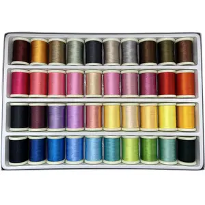 High quality Embroidery thread 120D/2 40 color strand small cone 280M thread for embroidery for knit DIY