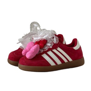 Baskets basses décontractées en cuir coloré pour enfants, motif floral, semelle souple, doublure en coton, nouvelle collection printemps 2026 - Product Image 1