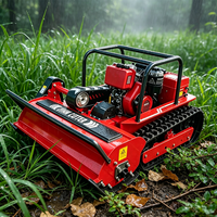 Tondeuse à gazon autopropulsée SHANNENG R100 1m, robot tondeuse télécommandé sur chenilles, moteur diesel Euro5 & EPA4 pour la tonte de l'herbe