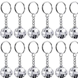 مخصصة لينة المينا الصلبة الفضة ديسكو الكرة بريق أقراط المفاتيح قلادة مخصصة ديسكو سلاسل أحداث عيد الميلاد - Product Image 2