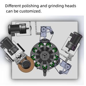 Machine de meulage/polissage de surface arrière de boîtier de montre automatique finition claire/miroir avec composant moteur central - Product Image 6