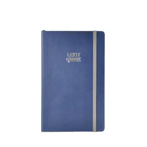 Caderno de caderno personalizável, diário pontilhado de negócios a5 impresso planejador personalizado de couro