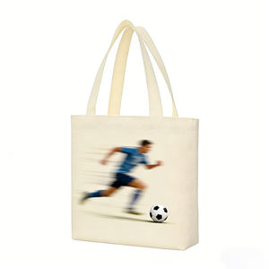 Borsa Shopper in Tela di Cotone Personalizzata per la Coppa del <span class=keywords><strong>Mondo</strong></span> 2026, Design con Motivo di Giocatori di Calcio, Borsa Riutilizzabile Regalo per Tifosi - Product Image 6