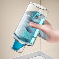 Conteneur de poudre à lessive scellé avec boîte de rangement transparente avec marquages de mesure Conteneur de rangement pour désinfectant