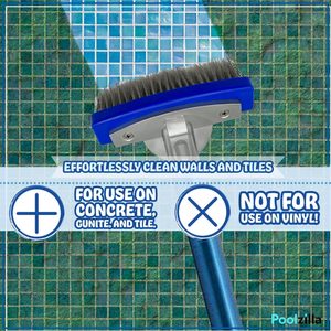 Brosse de <span class=keywords><strong>piscine</strong></span> en acier inoxydable de 5 pouces à poils durs pour piscines en béton et en <span class=keywords><strong>gunite</strong></span>, efficace pour nettoyer les parois et les carreaux - Product Image 3