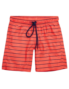 Short de bain rayé pour homme, séchage rapide, taille à cordon, longueur mi-cuisse, en polyester, confortable, nouveau style, short ajustable - Product Image 1