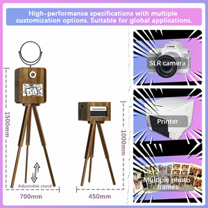 JIPAI Cabine <span class=keywords><strong>Photo</strong></span> Portable Vintage en Bois, Idéale pour les Anniversaires, les Mariages et les Salons <span class=keywords><strong>Photo</strong></span> – Vente en Gros B2B - Product Image 2