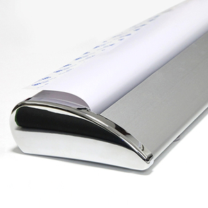 Supporto avvolgitore retrattile in alluminio di lusso personalizzato con supporto per Banner rotante in stile moderno CMYK stampa digitale PVC PP - Product Image 5