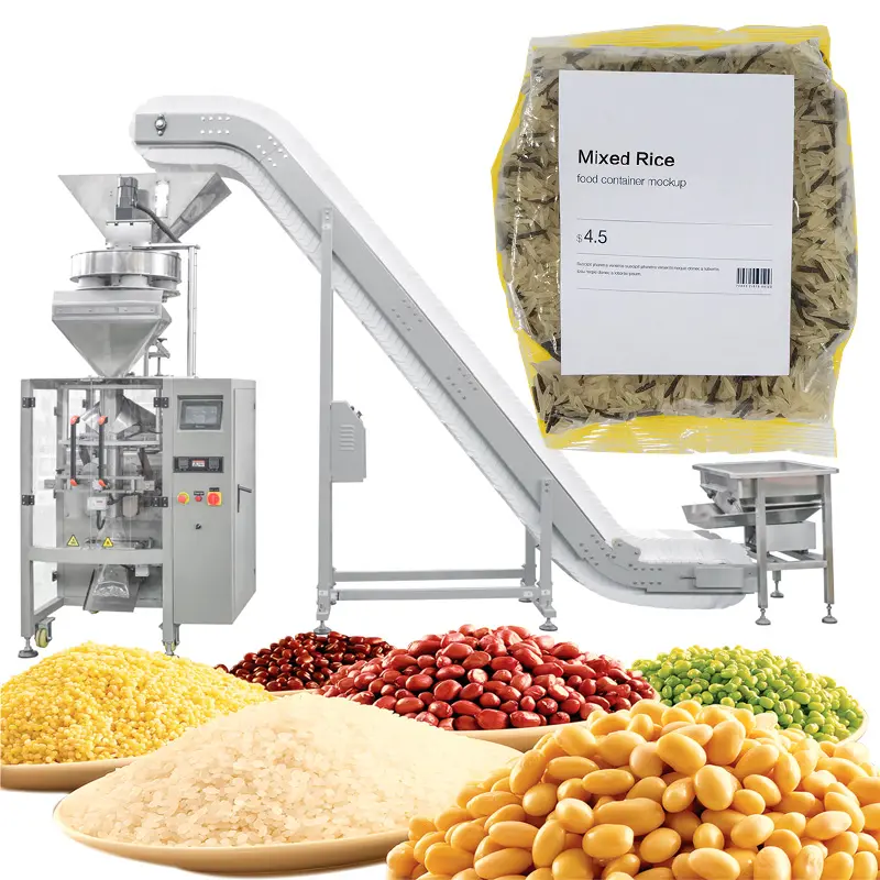 Il sacchetto di plastica del granello di riempimento del sistema automatico completo di ZV-420A che imbugia pesa il riso della macchina imballatrice del riempitore 5kg