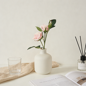 زهور صناعية رائجة البيع، ورود برؤوس مزدوجة مع براعم، تبدو وكأنها حقيقية، مصنوعة من الحرير لتزيين طاولات حفلات الزفاف والمنازل - Product Image 6