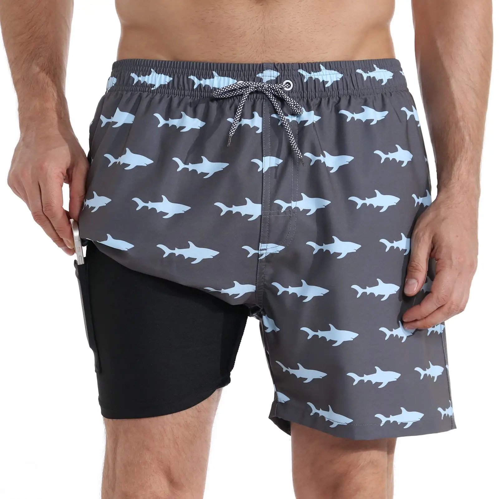 Custom Groothandel Digitale Printing Swim Kofferbak Boardshort Mannen Shorts