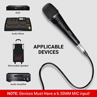 Micrófono de Karaoke de escritorio dinámico, de 5M Cable XLR, micrófono de mano de Metal, micrófono con cable de plástico, altavoz de máquina de Karaoke Compatible para