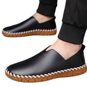 Zapatos Casuales de Cuero para Hombre, Sin Cordones, Suaves, Antideslizantes, Cómodos, Transpirables, con Suela Versátil, Diseño Moderno y a la Moda - Product Image 5