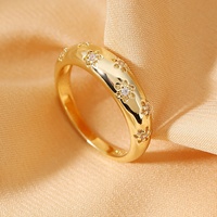 2024 Classic Gold Schicht Blumen ring Silber Diamant Wide Face Ring für Frauen Sommerferien Party Schmuck Geschenk