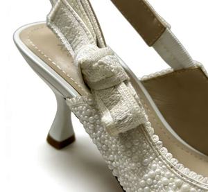 Luxurious <b>White</b> Pearl Bridal Shoesbrand Name High-<b>heeled</b> Womens Shoes - Product Image 3