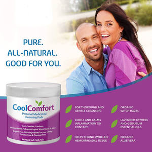 Toallitas de <span class=keywords><strong>Aloe</strong></span> Vera y avellana orgánica, almohadillas de limpieza Personal para aliviar la quema de hemorroides - Product Image 5