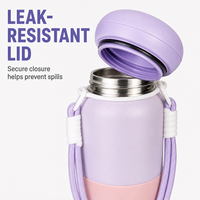 Bouteille d'eau isotherme en acier inoxydable de 25 oz avec boucle de transport et couvercle anti-fuite pour les sports de plein air (vente en gros)