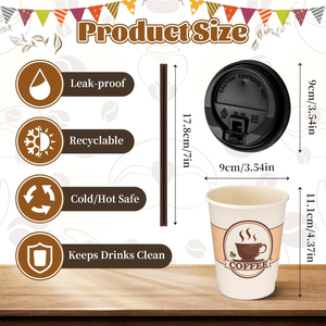 Taza de café de papel desechable de una sola pared con logotipo personalizado, 8oz, 12oz, 16oz, 20oz, taza de pared ondulada, tazas de café de papel desechables con logotipo impreso - Product Image 3