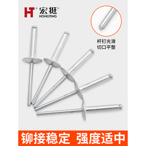Rivets aveugles à tête large en aluminium Hongting, type ouvert, M4, pour applications automobiles et de construction - Product Image 1