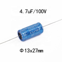 4.7uF 100V 10% Capacité Horizontale 4u7K Non Polarisé En Aluminium Électrolytique Crossover 475K Haut-Parleur Bipolaire Audio Condensateur