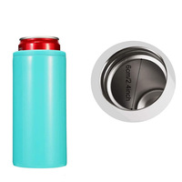 Enfriador de Latas Delgado de Doble Pared de Acero Inoxidable 304 de 12 oz con Logotipo Personalizado para Mantener las Latas Frías