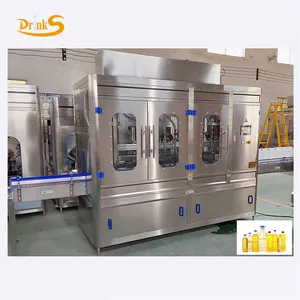 Fully Automatic Linear Type Liquid Coconut Oil / Olive Oil / Corn Germ Plant Oil Bottle Filling Production Line Plant Price