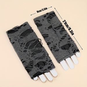 MADESHINE Suministros para fiestas Evento <span class=keywords><strong>de</strong></span> Halloween Cos Shredded Punk Slit Gothic Wizard Witch Fingerless Goth Rock Arm Sleeve para mujeres - Product Image 6