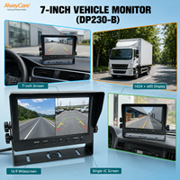 Moniteur de véhicule AlwayCare 7 pouces AHD TFT LCD avec double caméra, écran partagé, télécommande pour camion, bus, fourgonnette